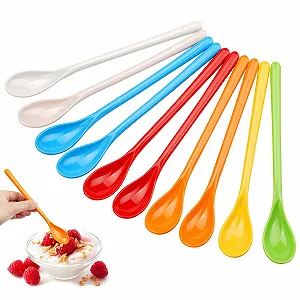 Набір пластикових ложок, Довгі різнокольорові - Фото 1