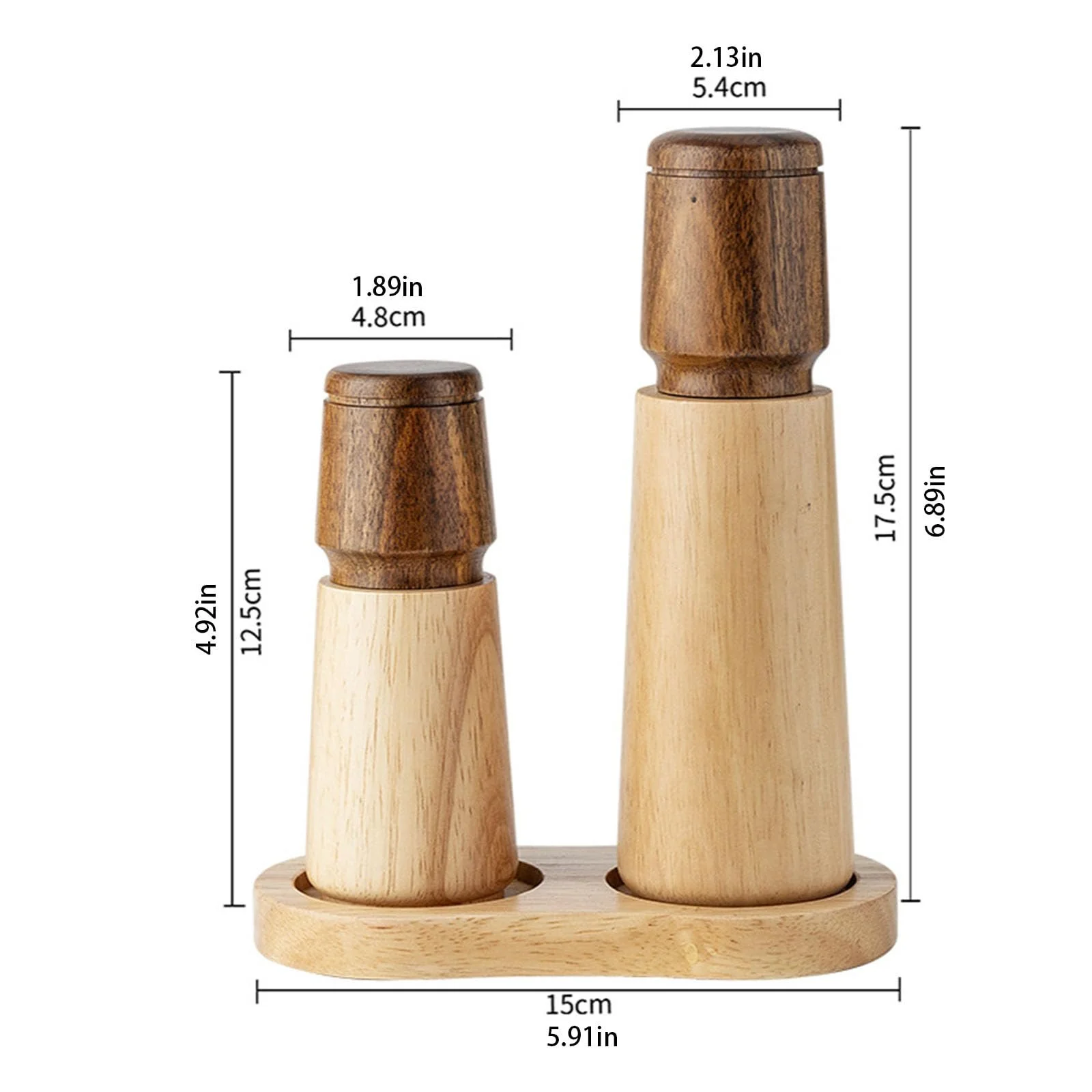 Млин для солі та спецій дерев'яний Easy to Use з регульованим помелом, фото №9