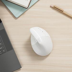 Мышь Беспроводная Logitech Lift for Mac Вертикальная Эргономичная Bluetooth Тихие Щелчки Тихий Smartwheel 4 Настраиваемые Кнопки Белая synthetic.ua - Фото 1