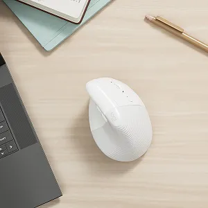 Миша Бездротова Logitech Lift for Mac Вертикальна Ергономічна Bluetooth Тихі Клацання Тихий Smartwheel 4 Настроювані Кнопки Біла synthetic.ua - Фото 1