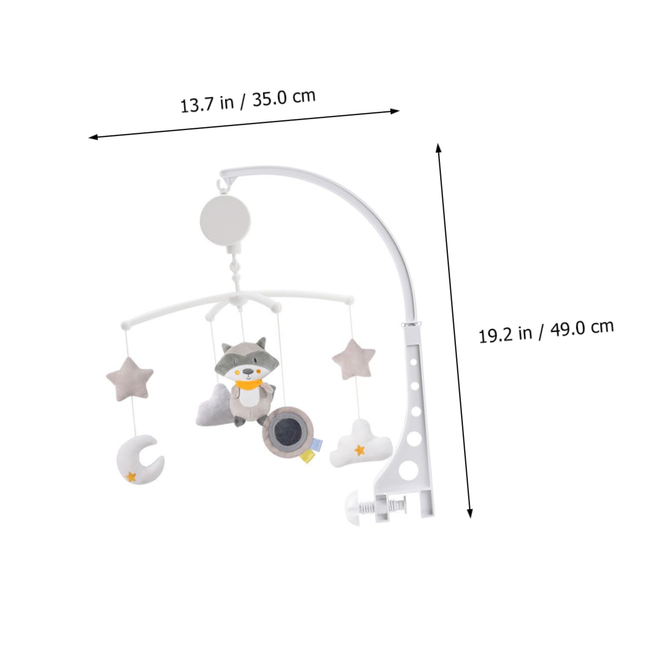 Мобиль MERRYHAPY Musikglocke Schnullerspielzeug Hängendes Mondmobile Light Grey Plastik, фото №3