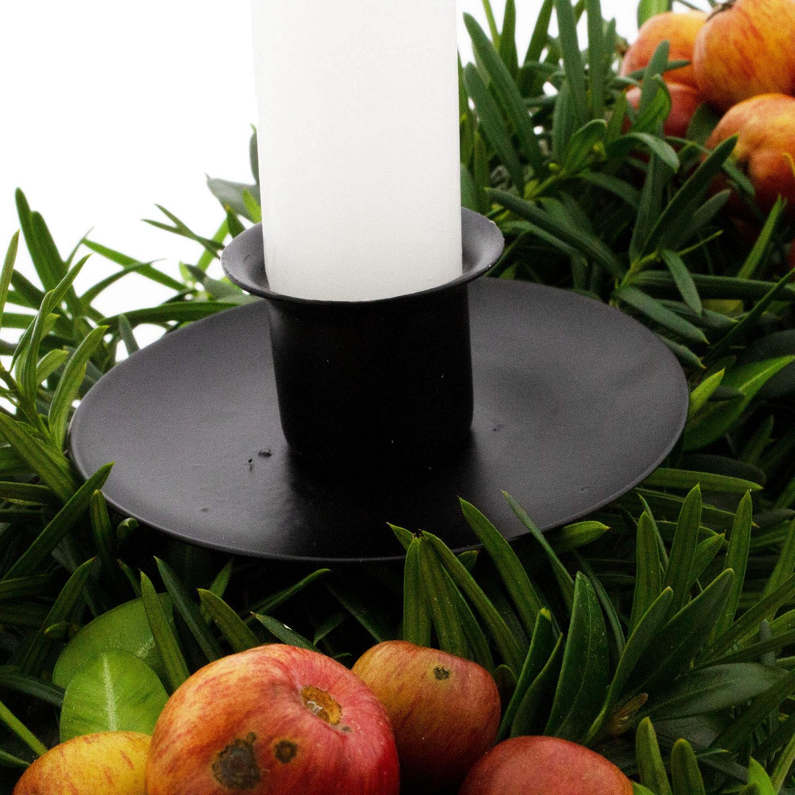 Підсвічник Annastore Набір 4 шт. Металевий Адвент Висота 10 см Чорний, фото №6