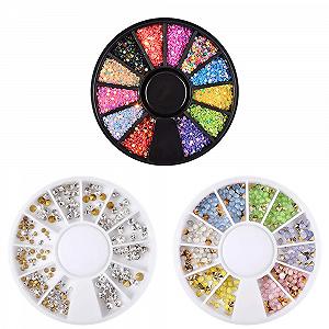 Стразы для ногтей Плоские AB Хрусталь Бриллиант для украшения ногтей Круглый Хрусталь 36 стилей - Фото 1