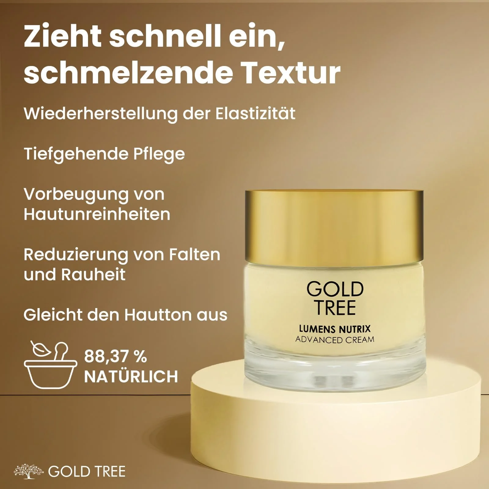 Зволожуючий денний крем GOLD TREE Moisturising Cream з гіалуроновою кислотою та колагеном 50 мл, фото №2 Зволожуючий денний крем GOLD TREE Moisturising Cream з гіалуроновою кислотою та колагеном 50 мл, фото №2