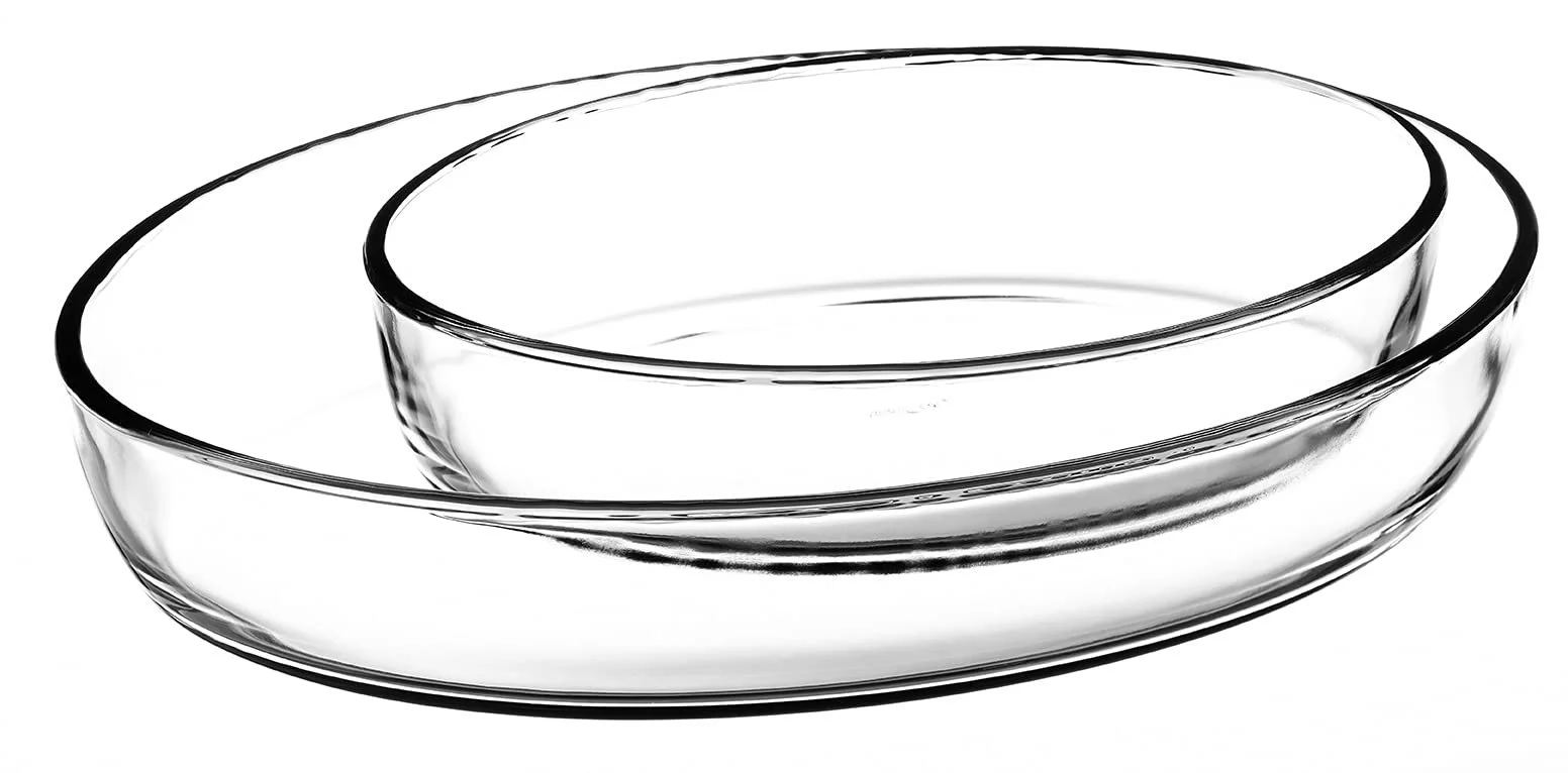 Форма для запікання Borcam Скляна Овальна 2 шт. 159033, фото №1 Форма для запікання Borcam Скляна Овальна 2 шт. 159033, фото №1