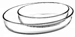 Форма для запікання Borcam Скляна Овальна 2 шт. 159033 - Фото 1