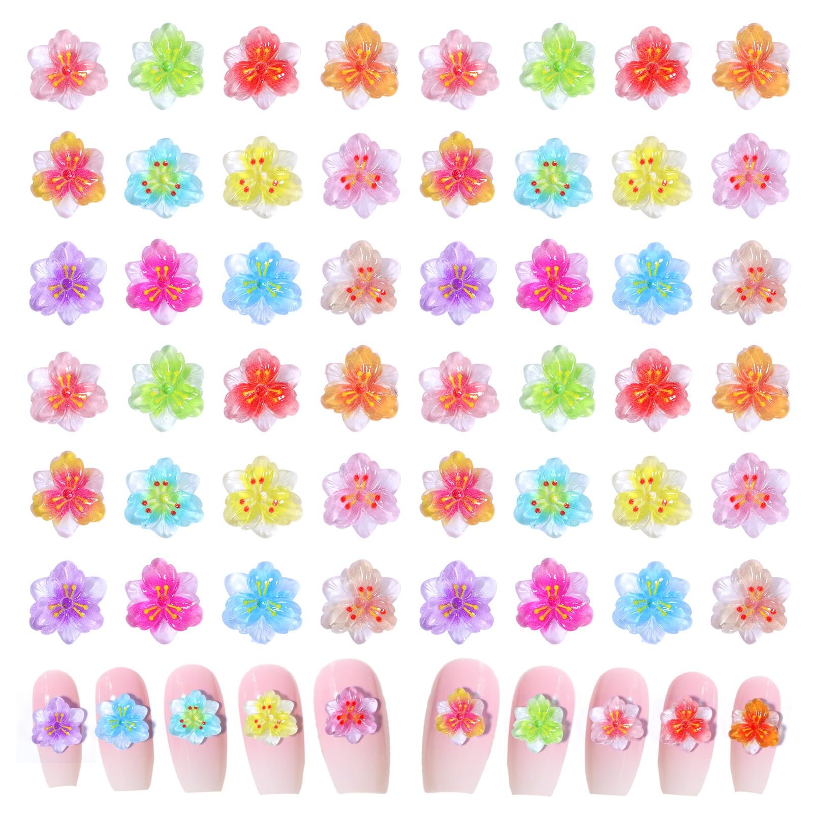 Квітка Giantree 3D, 100 шт, смола, різнокольорові, фото №1