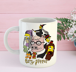 Чашка The Simpsons Harry Potter з принтом керамічна унікальна яскрава 330 мл Uk_289 - Фото 1