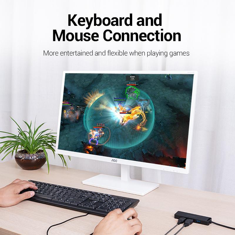 Концентратор Vention 4-Port з micro USB напоєм 0.15M Black CHLBB, фото №7