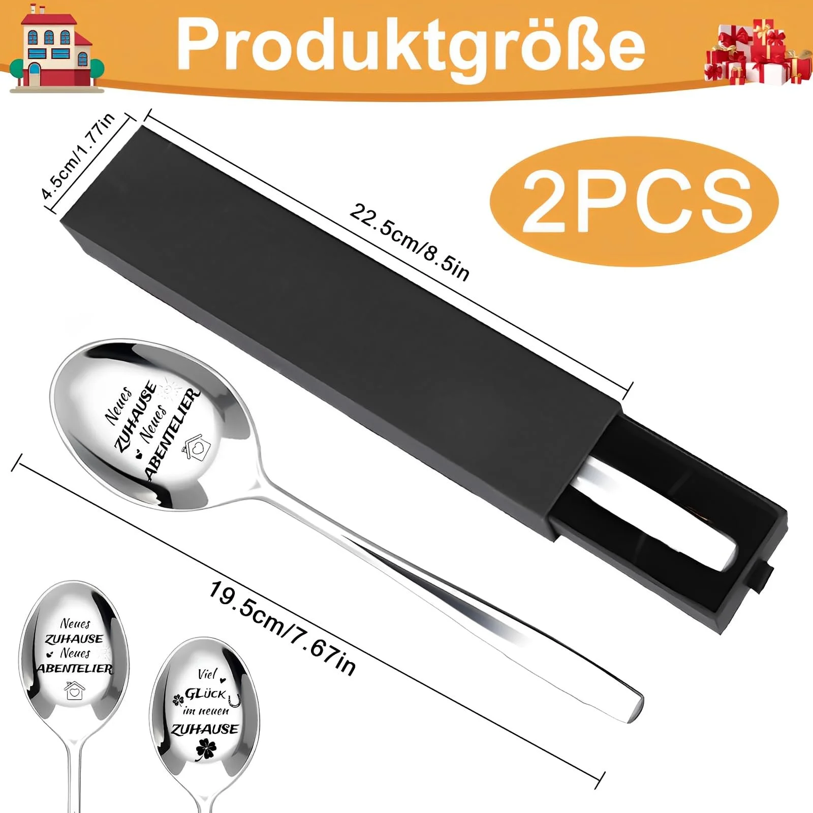 Ложка для кофе, 2 шт, NEW HOME NEW ADVENTURE, фото №2