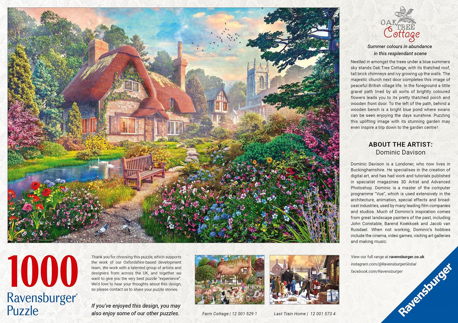 Пазл Oak Tree Cottage 1000 элементов, фото №4 Пазл Oak Tree Cottage 1000 элементов, фото №4