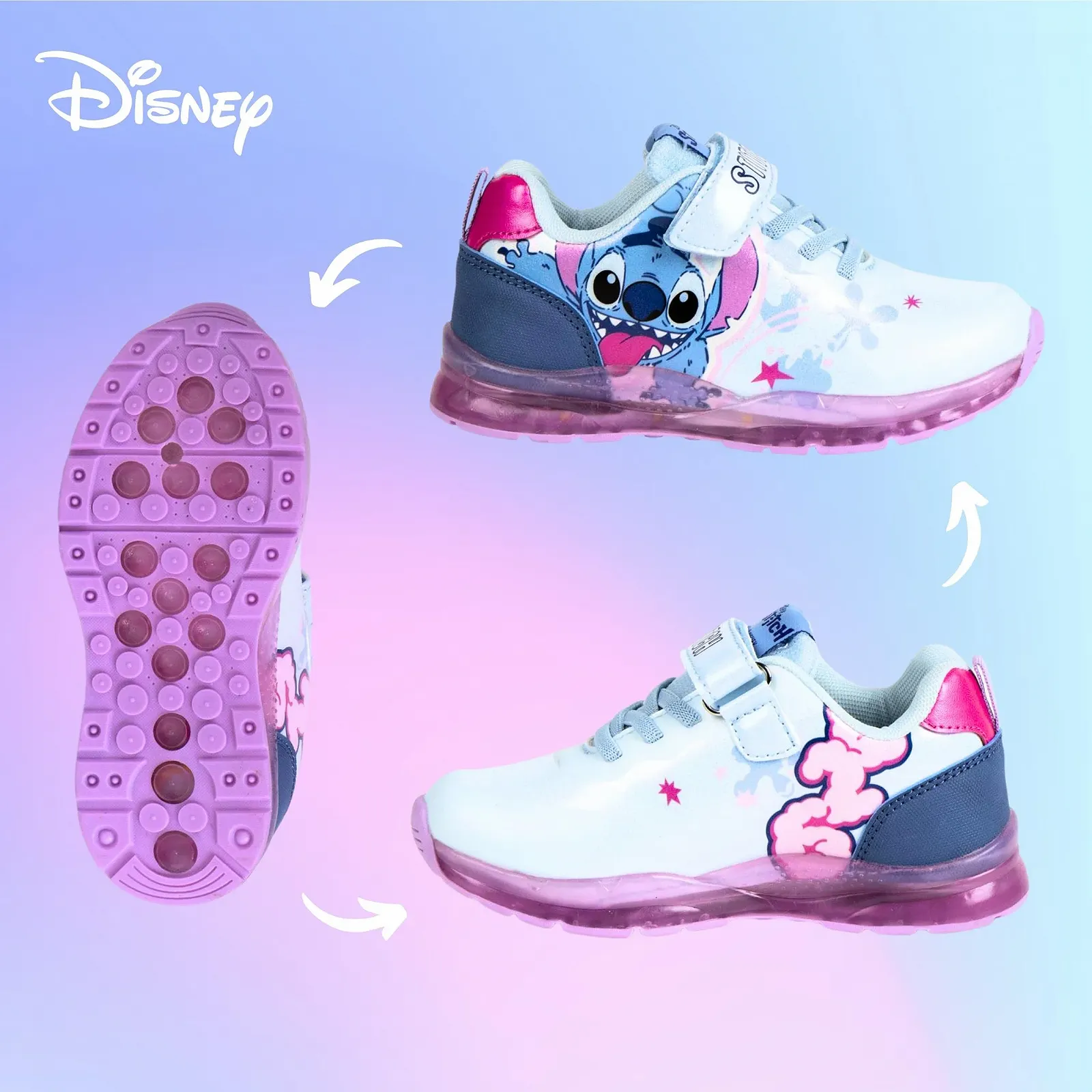 Кроссовки Disney Stitch для девочек, Детская Кроссовки с блестящим дизайном, Размеры EU 25-32, фото №4