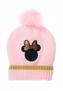 Дитяча шапка Мінні Маус рожева, розмір 54 - Фото 1