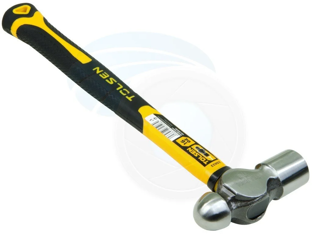 Молоток с шаровидным бойком 16 oz Fibreglass Handle, фото №4