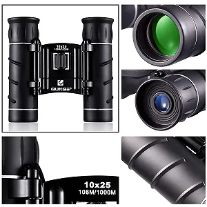 Бінокль QUNSE 10x25 компактний водонепроникний synthetic.ua - Фото 1