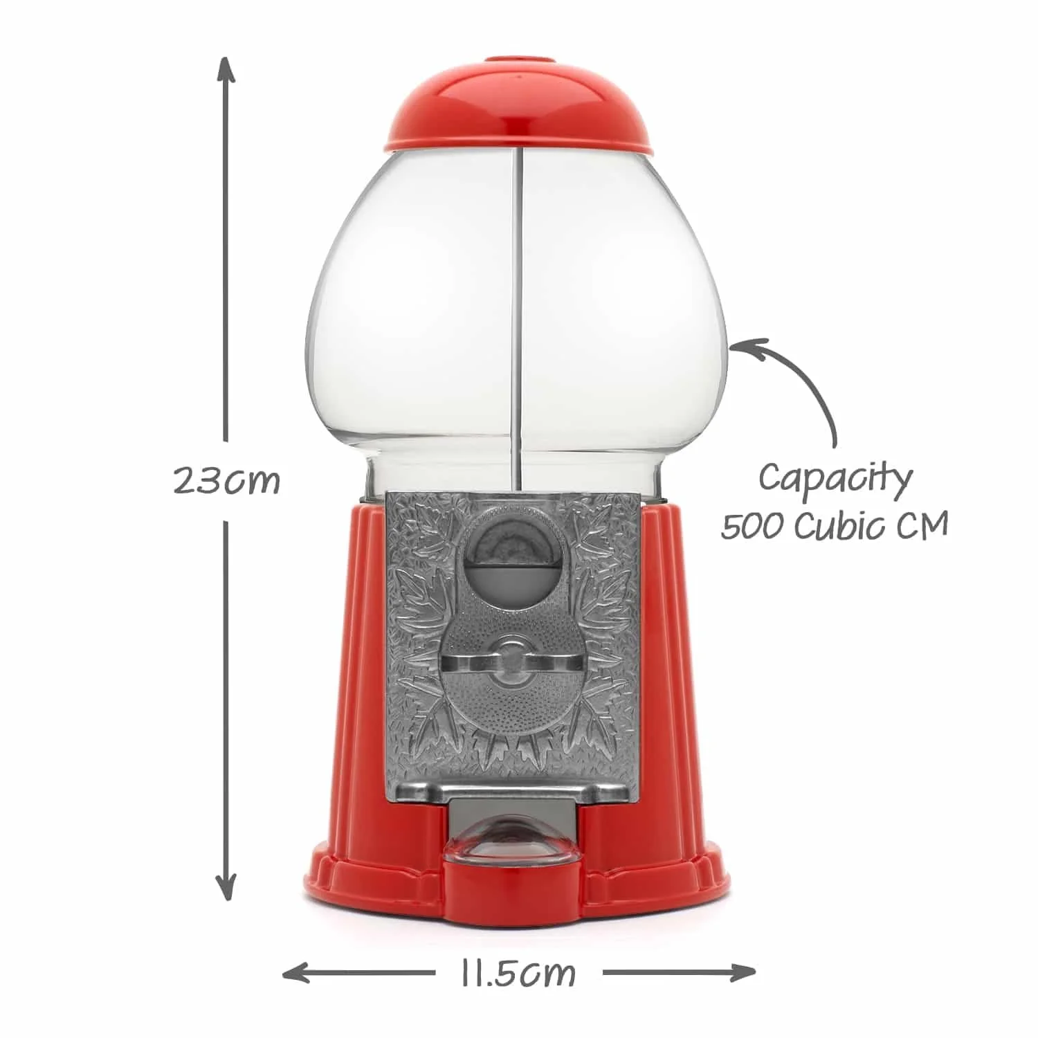 Скарбничка Автомат для жуйок CKB LTD Retro H23 см Метал Скло Червоний, фото №4