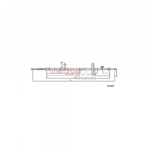 Трос стояночного тормоза METZGER 11.5830 OPEL задний правый - Фото 1