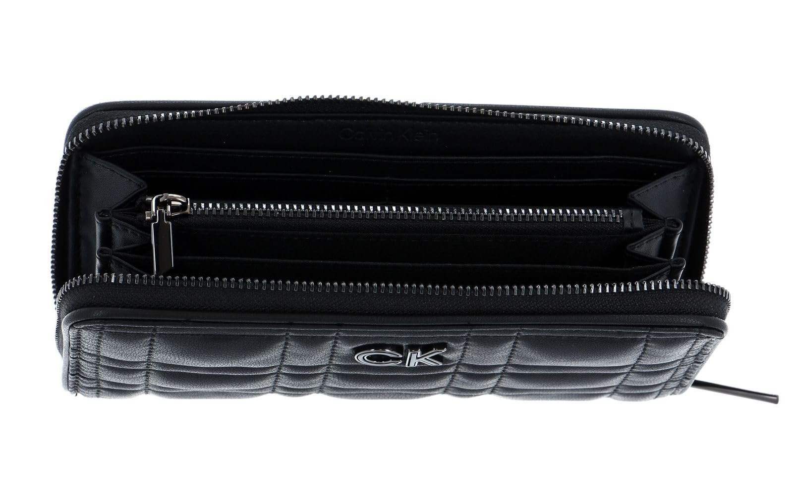 Кошелек Calvin Klein Re-Lock Quilt Zip Around L CK Черный, фото №2