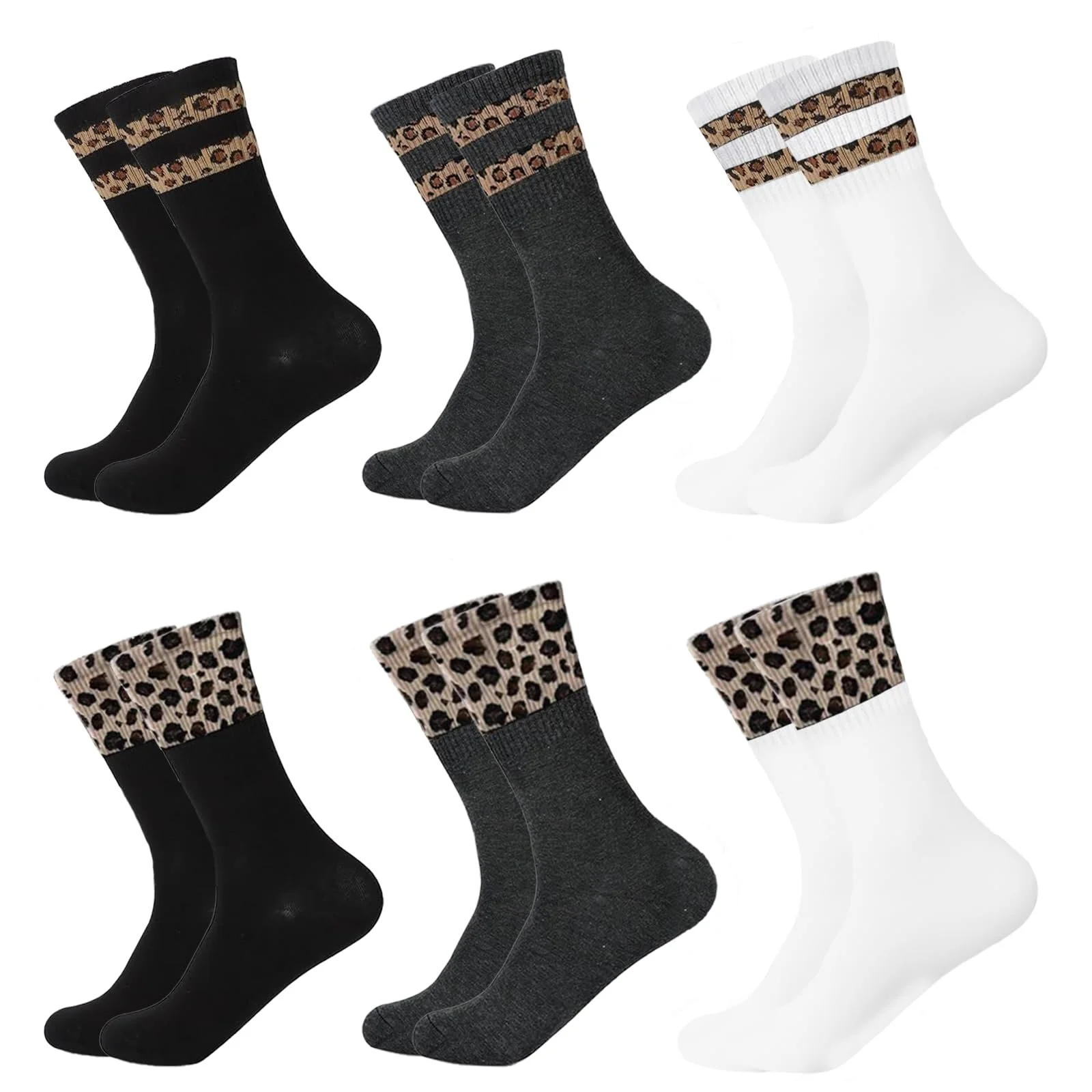 Носки Леопардовый принт 39-42, 6 пар, фото №1