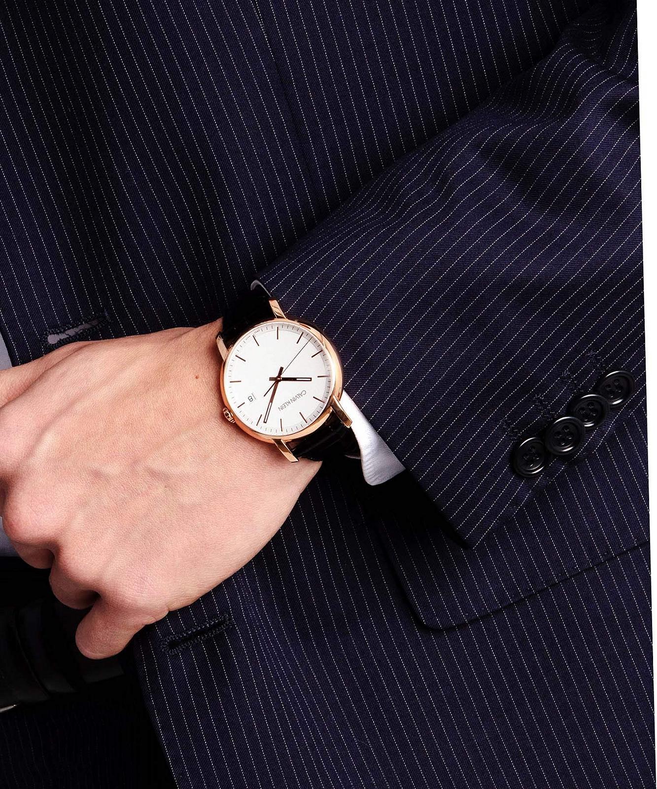 Годинник Calvin Klein Classic K9H216C6 чорний шкіряний ремінець, фото №5