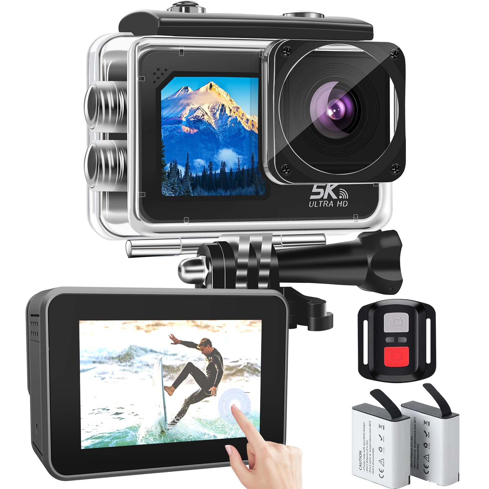 Екшн-камера Nvgfelis Action 5K/30FPS 48MP WiFi 30M Waterproof, фото №1