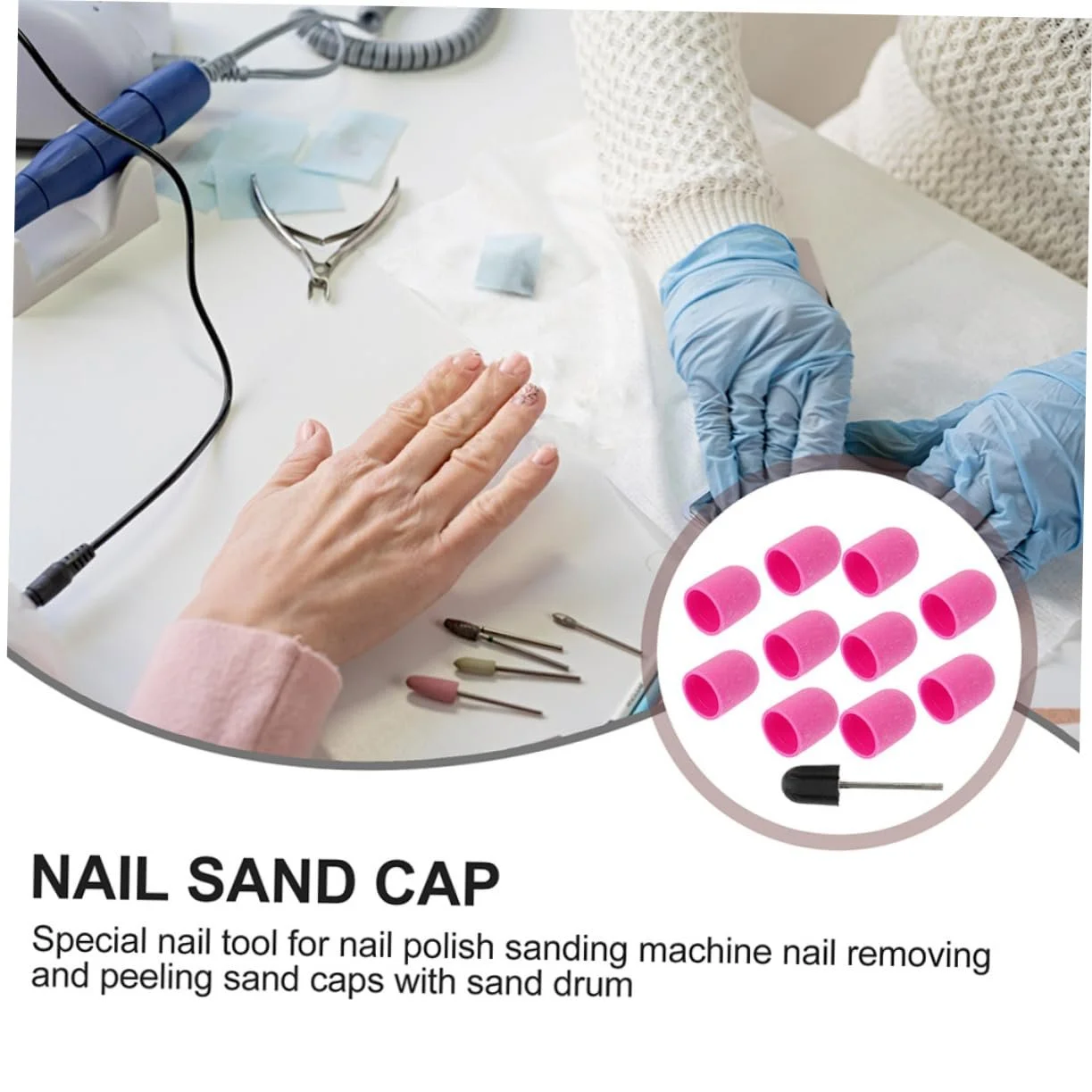 Шлифовальные колпачки CALLARON для маникюра, фото №7 Шлифовальные колпачки CALLARON для маникюра, фото №7