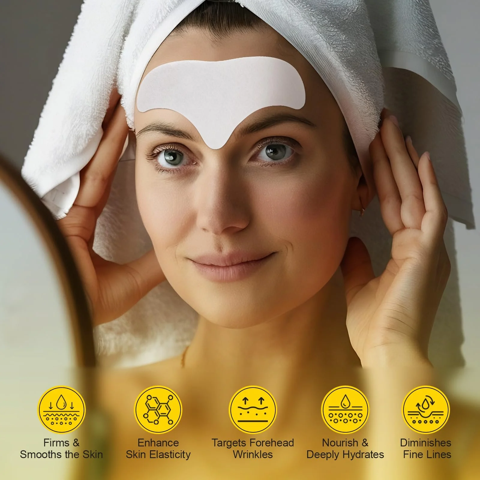 Пластир для чола проти зморшок з муцином равлика для розгладження дрібних ліній і зморшок, 14 шт, фото №3