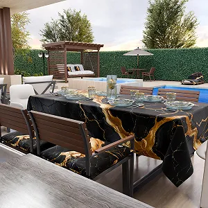 Скатертина PETTI Artigiani Italiani Marblelized Прямокутна Елегантна Кухонна Стійка до плям - Фото 1