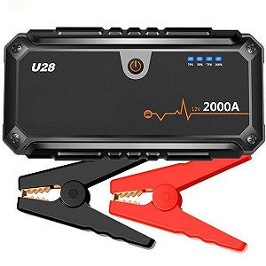 Автомобільний портативний пуско-зарядний пристрій (бустер) Jump Starter Wondertech WTST001 U28, 2000А, павербанк 20000 мАг - Фото 1