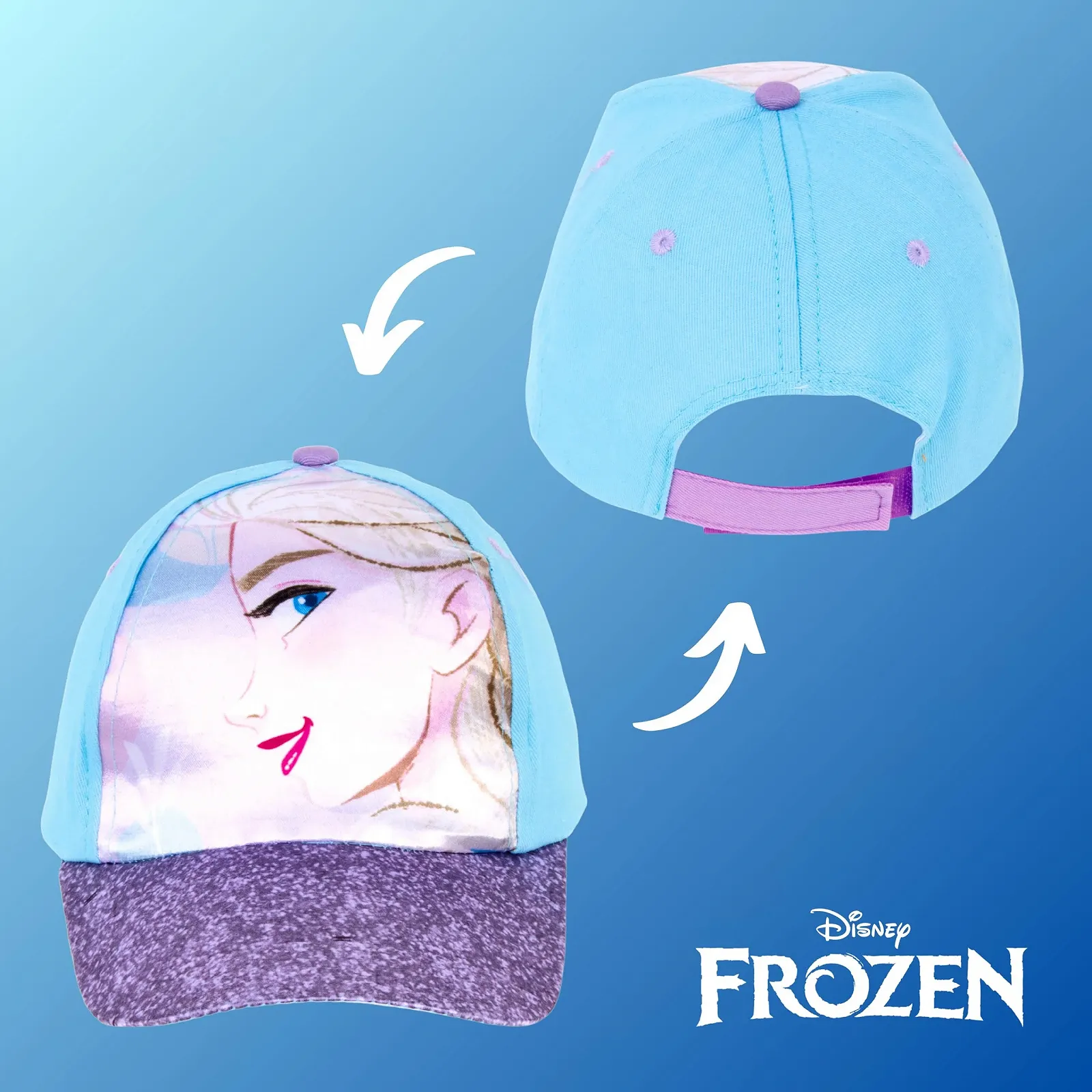 Бейсболка Disney Frozen Elsa для девочек регулируемая летняя, фото №4