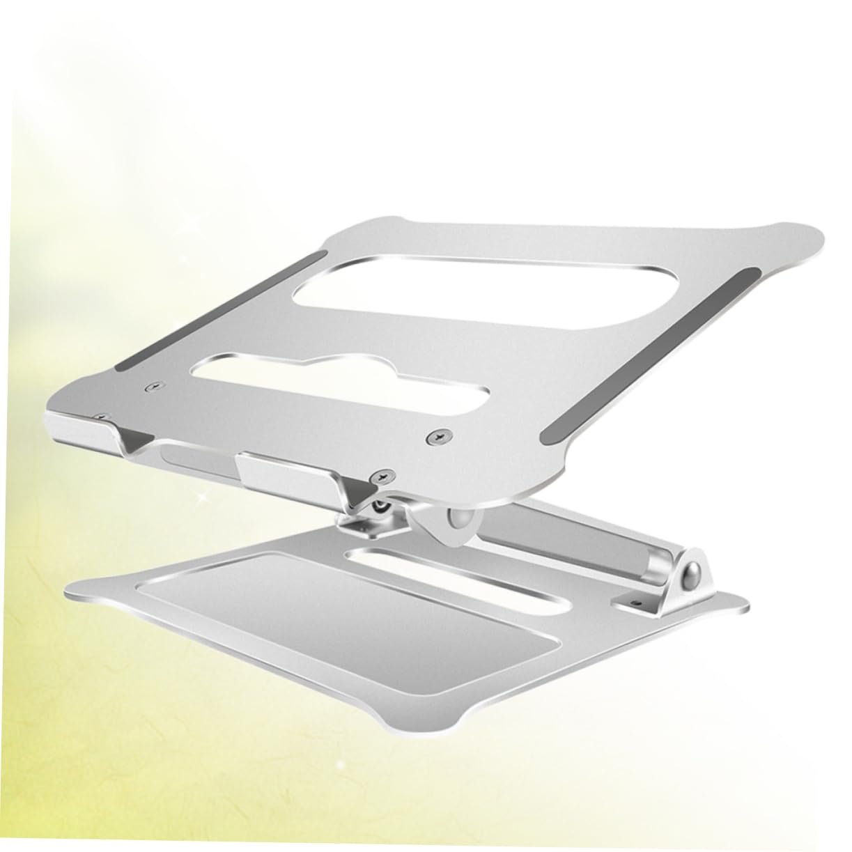 Підставка для ноутбука NUOBESTY складана з алюмінієвого сплаву, регульована по висоті, срібна, для дому, офісу та подорожей, фото №4 Підставка для ноутбука NUOBESTY складана з алюмінієвого сплаву, регульована по висоті, срібна, для дому, офісу та подорожей, фото №4