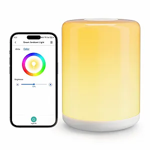 Светодиодная настольная лампа Meross WLAN сенсорная RGBWW Apple HomeKit Alexa Google Home белая - Фото 1