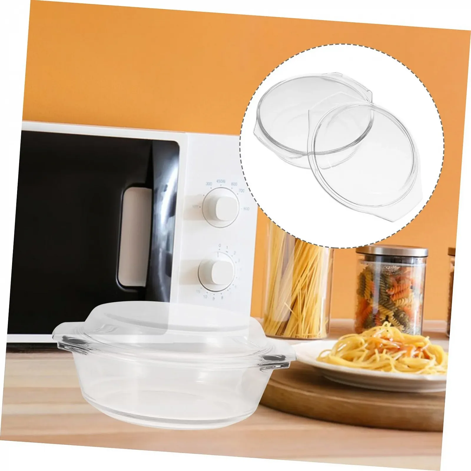 Форма для запекания TOYANDONA стеклянная с крышкой термостойкая, фото №7