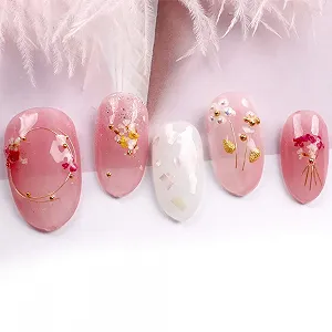 Шпильки для ногтей Круг Квадрат Треугольник Золотой Металл для дизайна ногтей 3D украшения для ногтей synthetic.ua - Фото 1