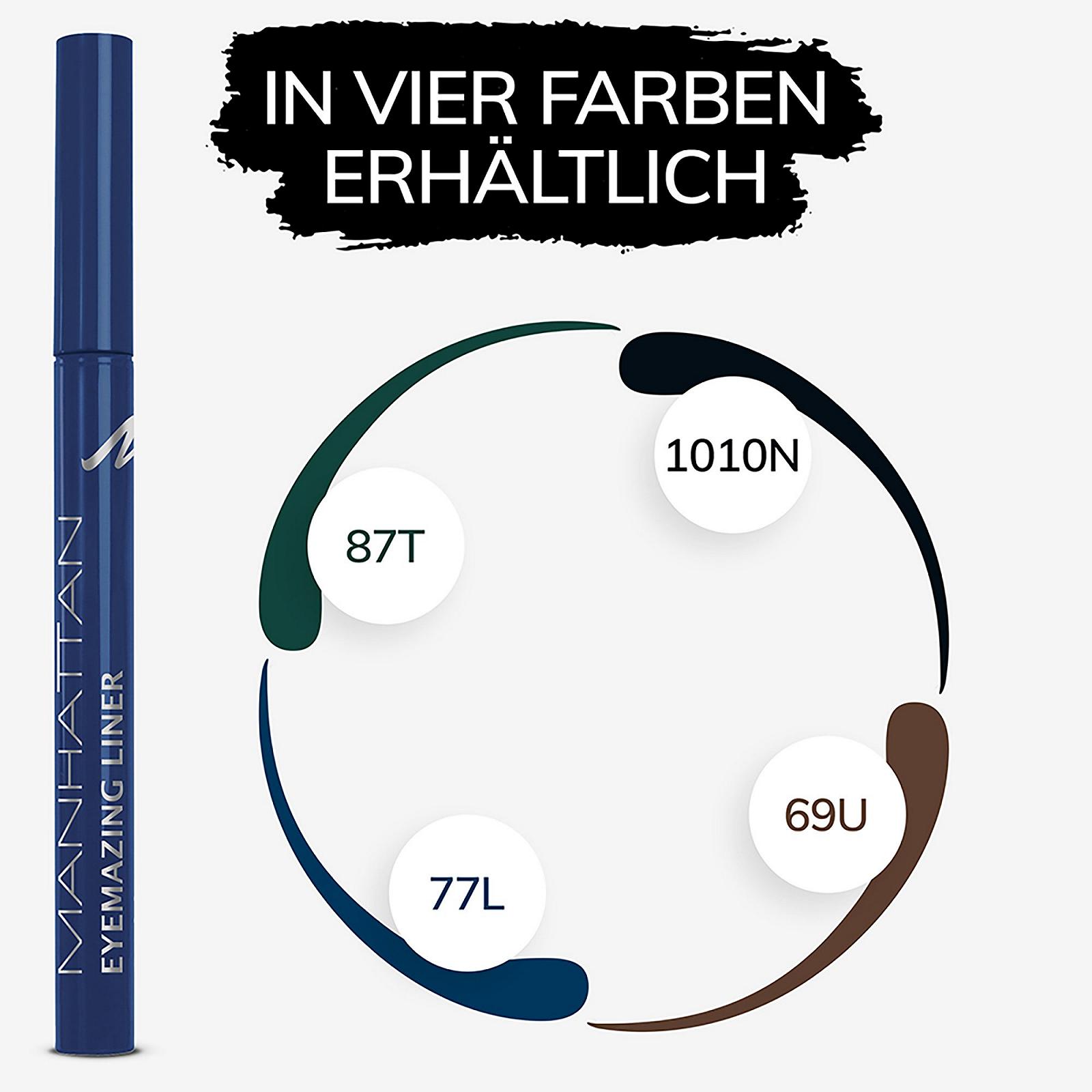 Подводка Manhattan Eyemazing Liner Blueless 77L Синий 1 x 1.2 мл, фото №6 Подводка Manhattan Eyemazing Liner Blueless 77L Синий 1 x 1.2 мл, фото №6