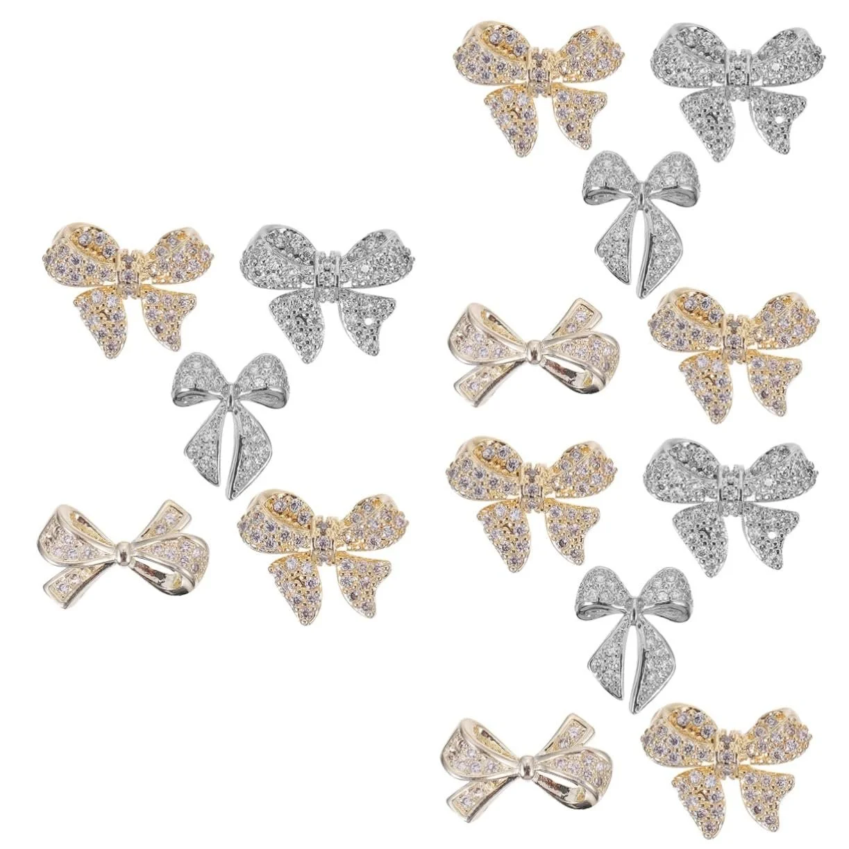 Украшения для ногтей Healeved 15 шт, шпильки, бантики для творческого дизайна ногтей для вечеринок и профессионального маникюра, универсальные и простые в использовании, фото №1