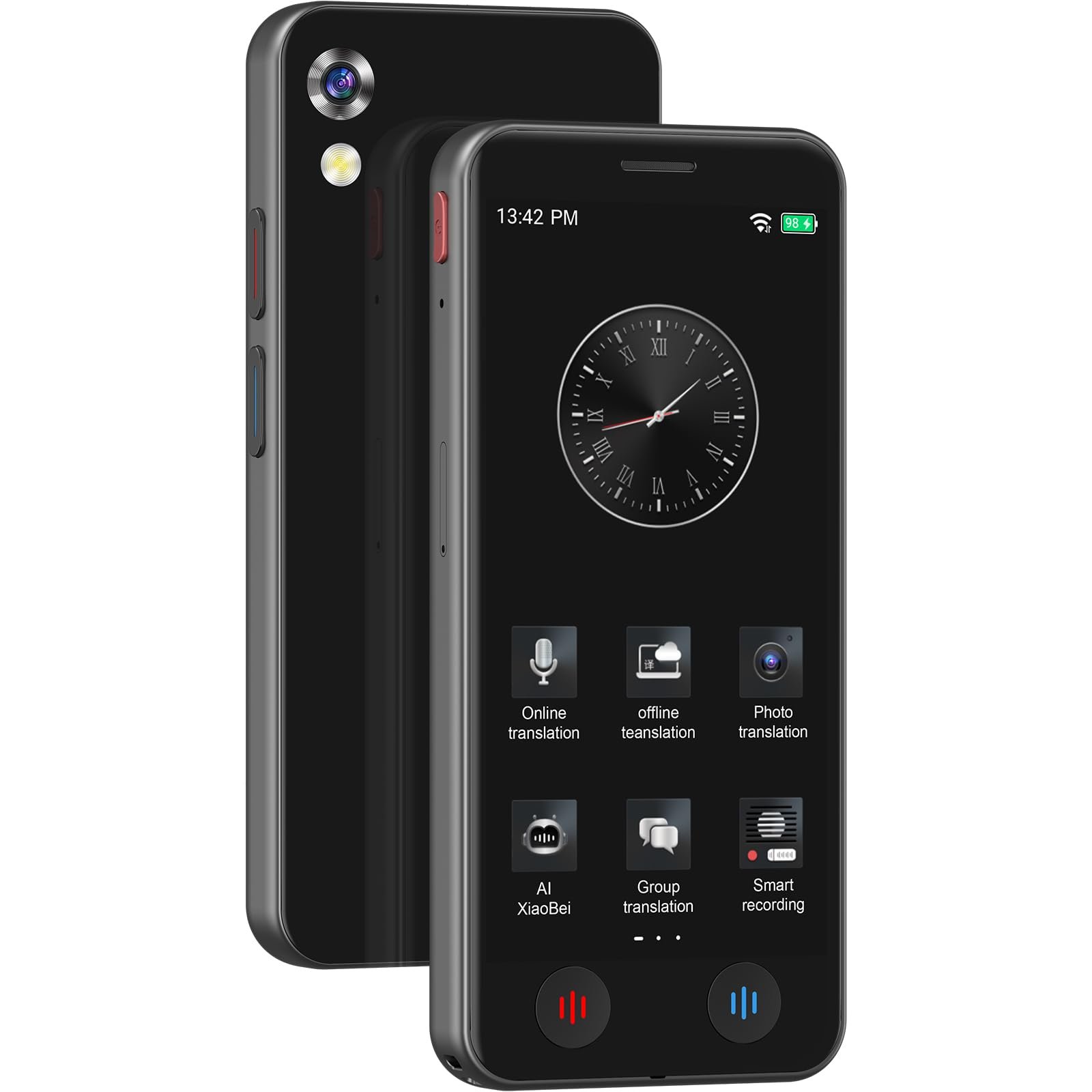 Перекладач A40, Голосовий AI з 5-дюймовим екраном, Фотопереклад 8 Mп, 139 мов, фото №1