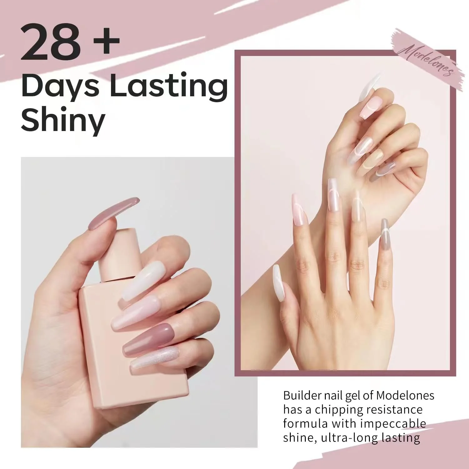 Гель для нарощування modelones 8-в-1, 6 кольорів, фото №3