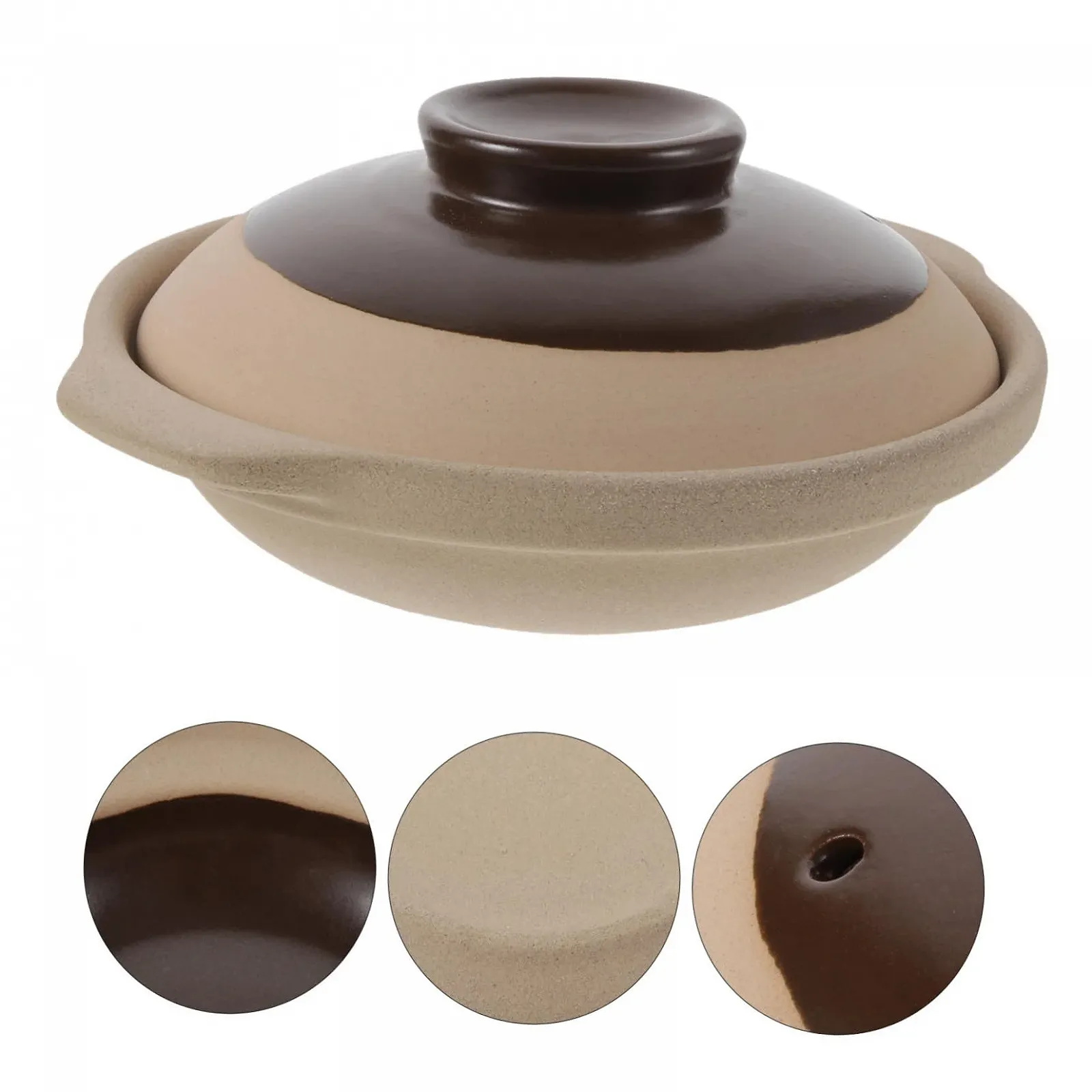 Кастрюля керамическая термостойкая антипригарная с нескользящими ручками, фото №5 Кастрюля керамическая термостойкая антипригарная с нескользящими ручками, фото №5