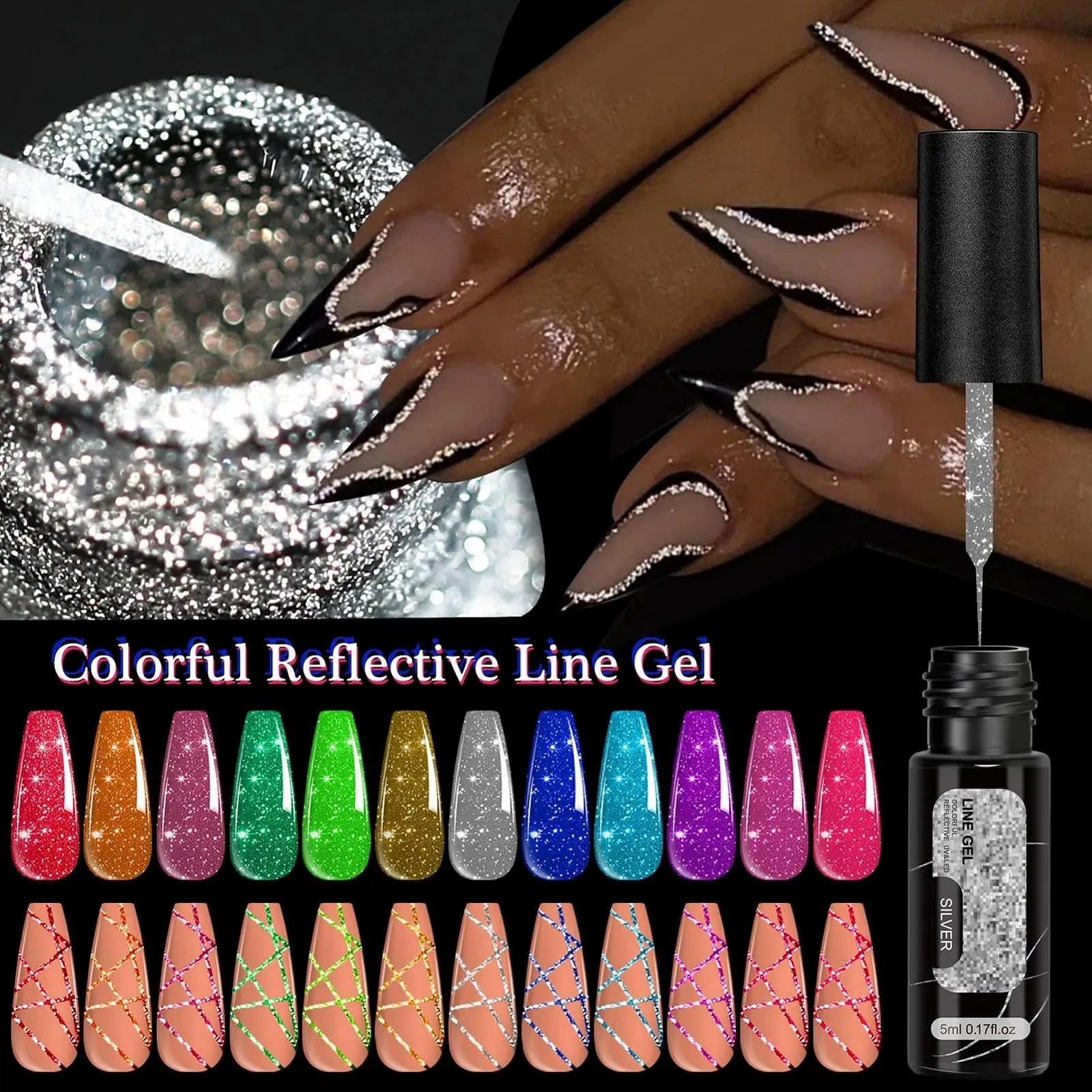 Гель-лак Mihauuke Glitzer, 12 цветов, набор для маникюра для праздничного сезона, отпуска, летней вечеринки, художественного дизайна, фото №8 Гель-лак Mihauuke Glitzer, 12 цветов, набор для маникюра для праздничного сезона, отпуска, летней вечеринки, художественного дизайна, фото №8