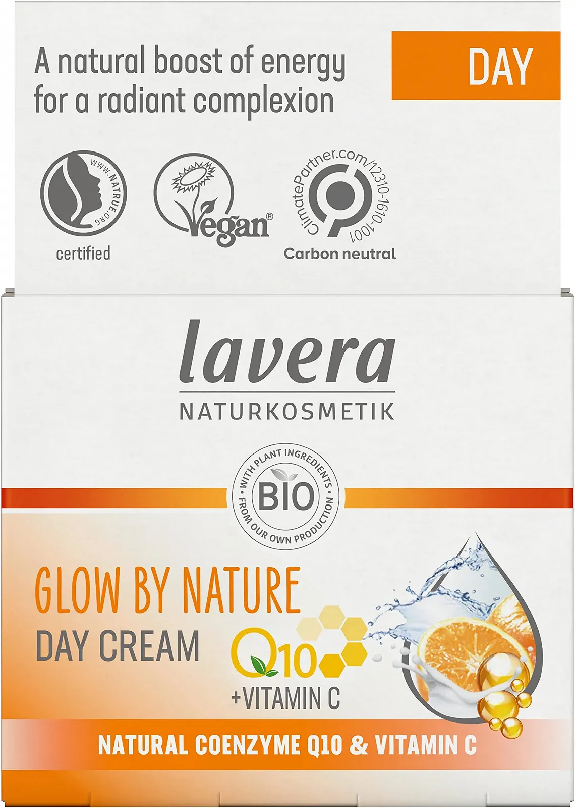 Денний крем lavera Glow By Nature з Q10 та вітаміном C 50 мл, фото №3