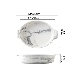 Формы для запекания керамические Мраморная текстура Набор 2 шт. (12 дюймов) synthetic.ua - Фото 1