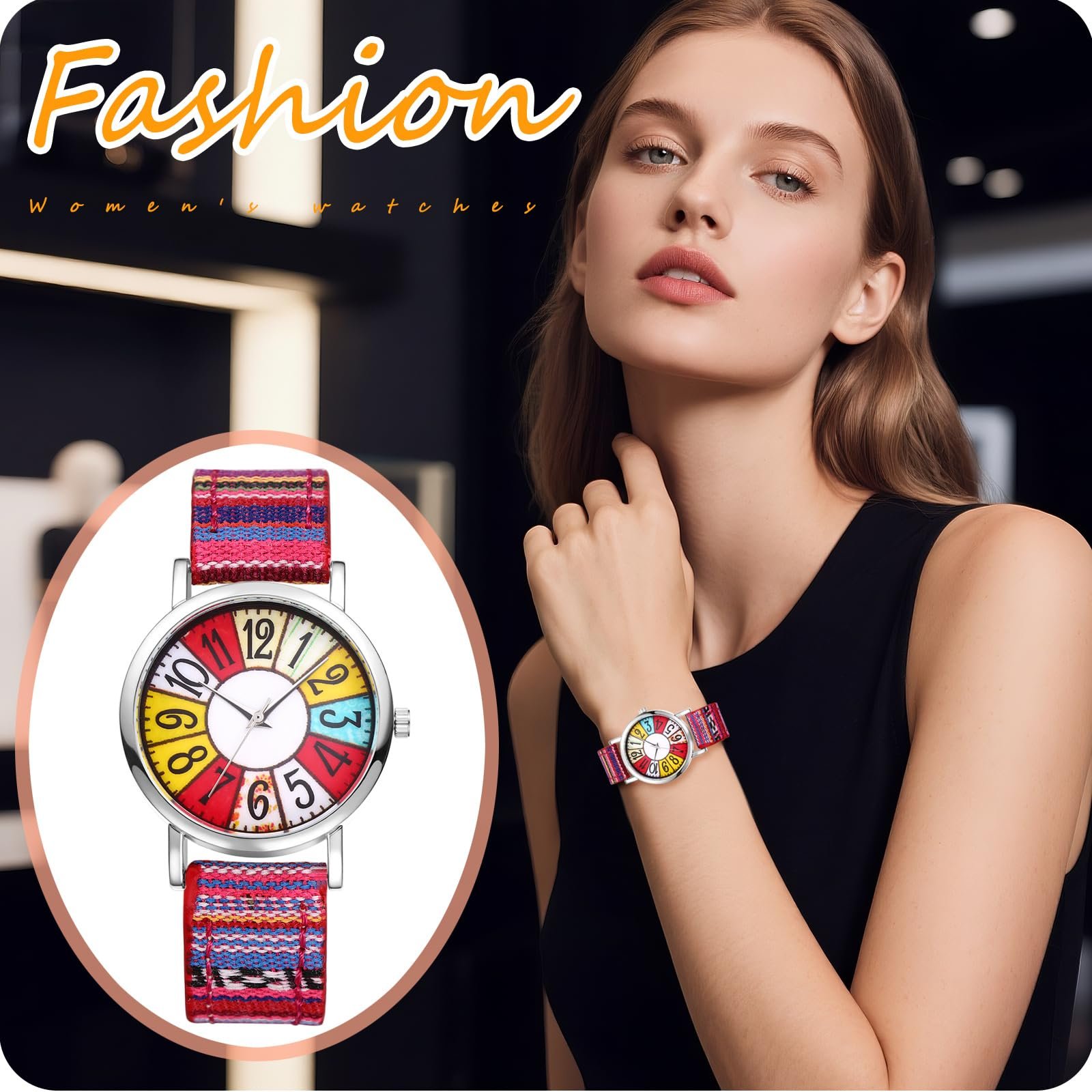 Жіночий годинник у стилі бохо JewelryWe з шкіряним ремінцем, фото №4 Жіночий годинник у стилі бохо JewelryWe з шкіряним ремінцем, фото №4