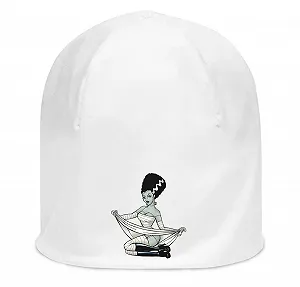 Купить Эластичная хлопковая шапка унисекс ATPRINTS Bride of Frankenstein Pin Up Girl Monster Белая - Фото 1 Эластичная хлопковая шапка унисекс ATPRINTS Bride of Frankenstein Pin Up Girl Monster Белая - Фото 1