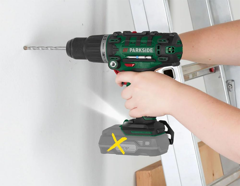 Аккумуляторная ударная дрель Parkside PSBSA 20-Li C3 20 В 3-в-1 без аккумулятора и зарядного устройства, фото №6