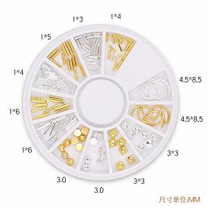 Жемчуг для ногтей Металлические заклепки с жемчугом Микс synthetic.ua - Фото 1