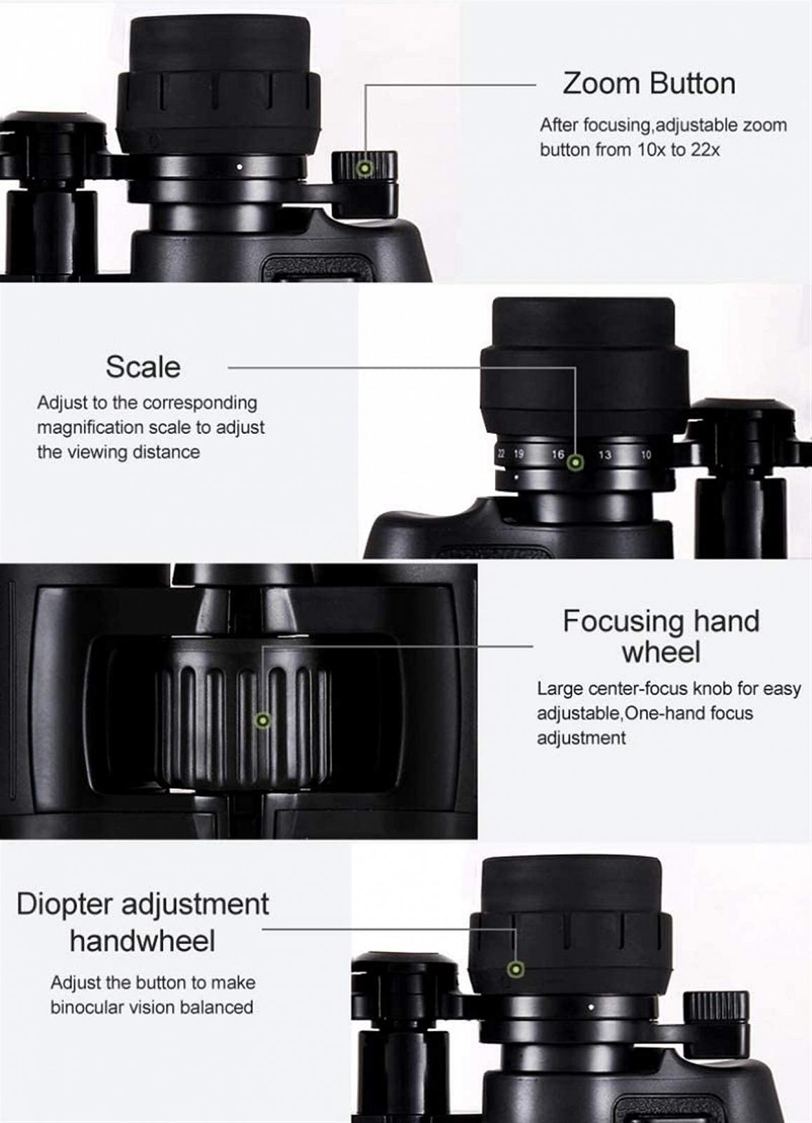 Бінокль Generic 10-22x50 Bak4, фото №2