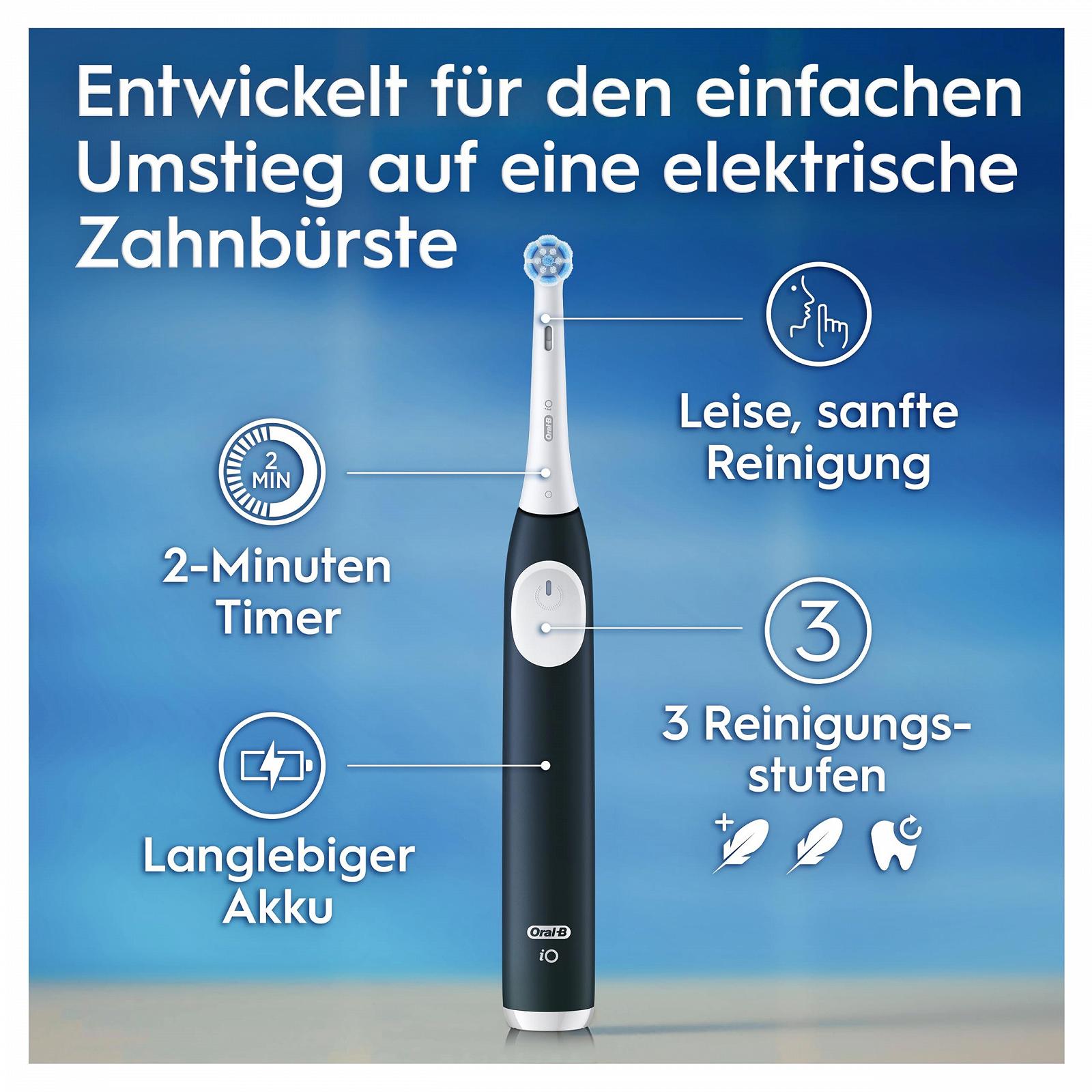 Електрична зубна щітка Oral-B iO Series 2, 1 насадка, 3 режими чищення, дорожній футляр, підставка для насадок, Forest Green, фото №5