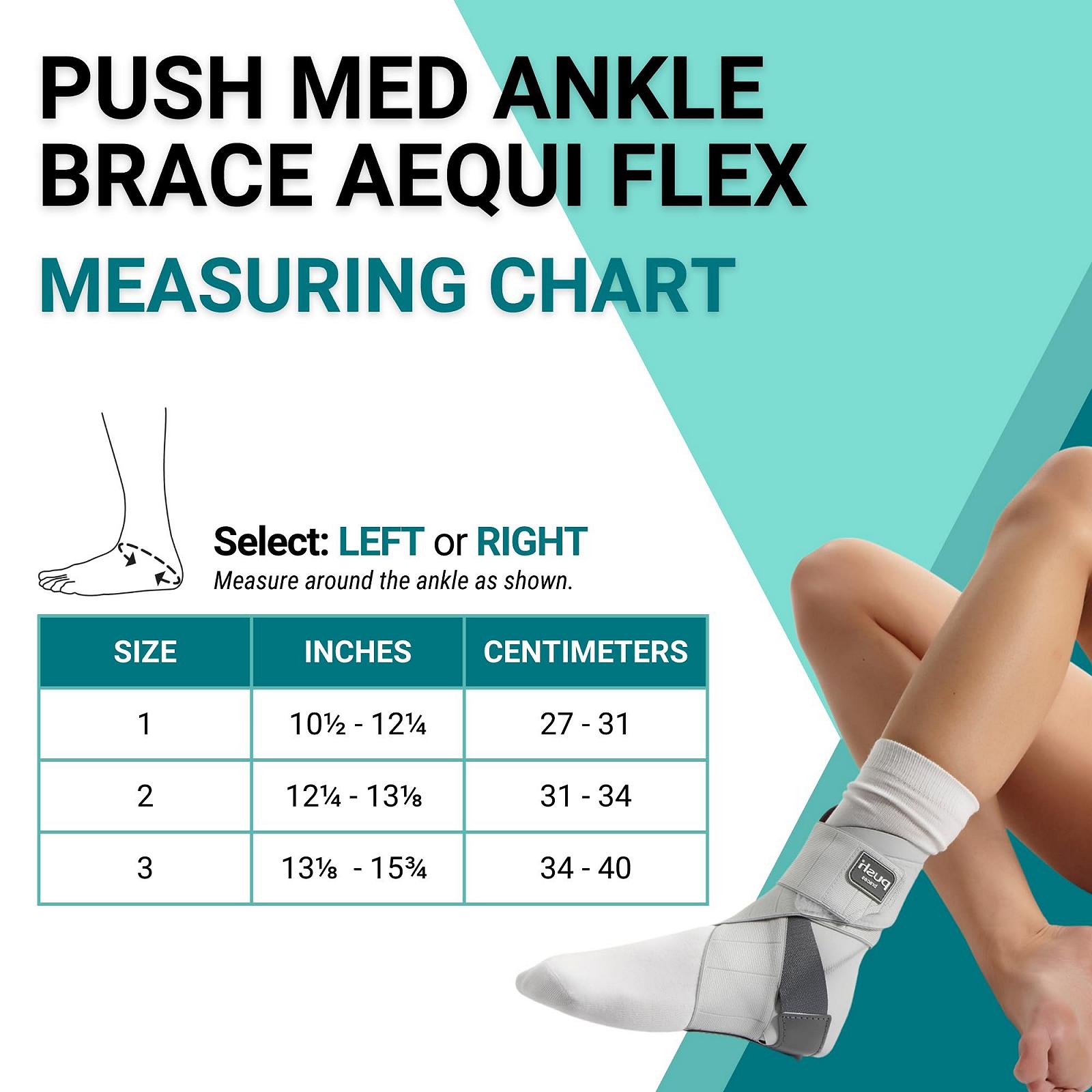 Голеностопный бандаж Push Braces med Aequi Flex Правый Серый/Белый Размер 3, фото №5