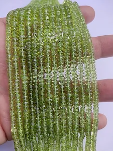 Бусины Peridot натуральный, рондель, ограненные, 4.5-5 мм, зеленый synthetic.ua - Фото 1